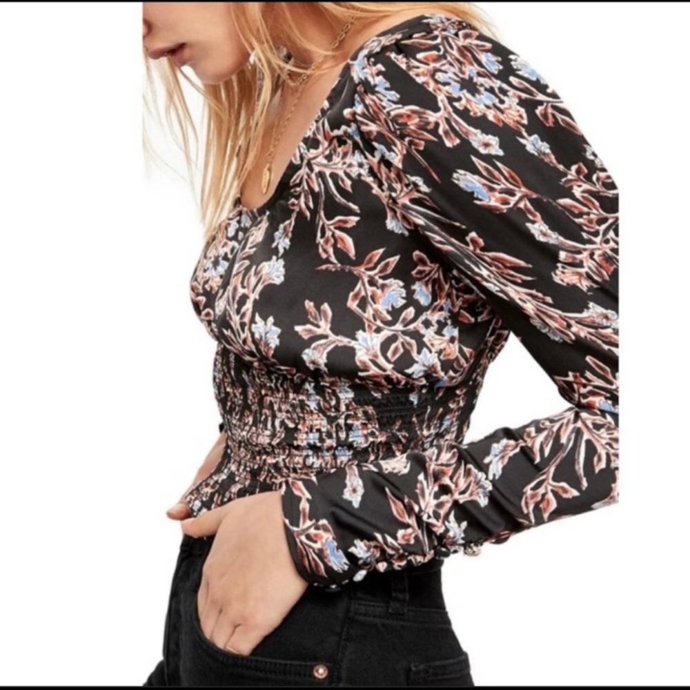 NWT free people Santiago top